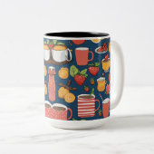 2 Couleurs Tasse à café unique | Idée cadeau café (Devant droit)