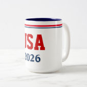2 Couleurs Tasse à café USA (Devant droit)