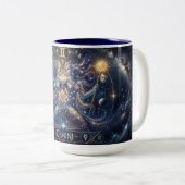 2 Couleurs Tasse à café Zodiaque Gémeaux (Devant droit)