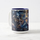 2 Couleurs Tasse à café Zodiaque Gémeaux (Devant gauche)