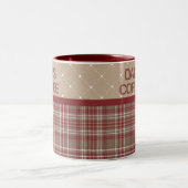 2 Couleurs Tasse à carreaux de ferme rustique de campagne (Centre)