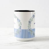 2 Couleurs Tasse à couronne florale personnalisée (Centre)