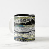 2 Couleurs Tasse à design abstrait Zen Waves (Devant gauche)