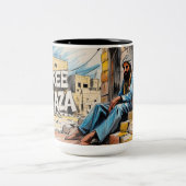 2 Couleurs Tasse à deux couleurs, 15 oz (Centre)