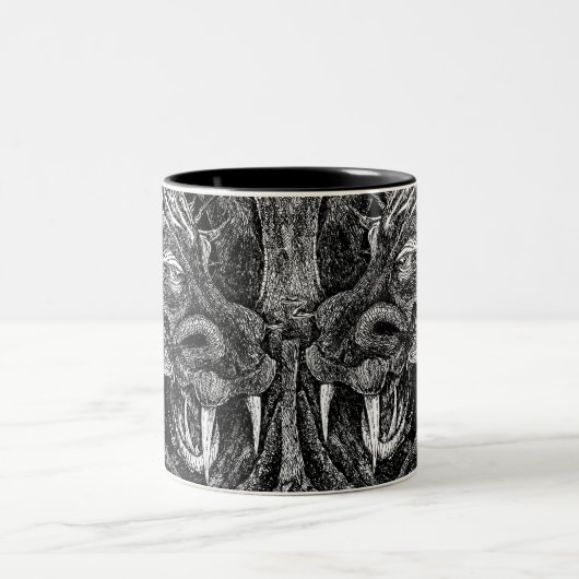 2 Couleurs Tasse à deux tons à tête de dragon (Centre)
