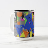 2 Couleurs Tasse à deux tons abstraite chaotique | Recouvreme (Devant gauche)