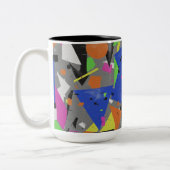 2 Couleurs Tasse à deux tons abstraite chaotique | Recouvreme (Gauche)