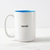 2 Couleurs Tasse à deux tons bleu-clair de Sarah 15 onces (Gauche)