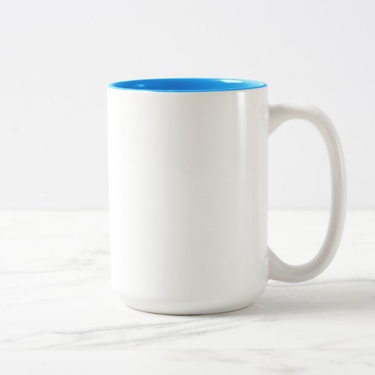 2 Couleurs Tasse à deux tons bleu-clair de Sarah 15 onces (Droit)