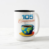 2 Couleurs Tasse à deux tons de 105 conversations (Devant droit)
