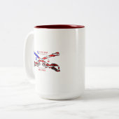 2 Couleurs Tasse à deux tons de cavalerie américaine (Devant gauche)