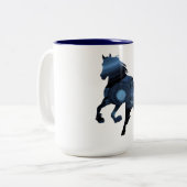 2 Couleurs Tasse à deux tons de cheval (Devant gauche)