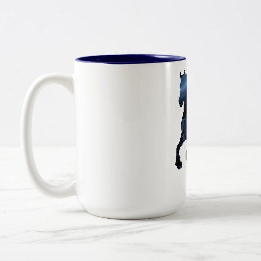 2 Couleurs Tasse à deux tons de cheval (Gauche)