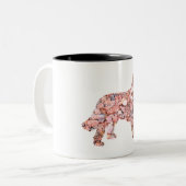2 Couleurs Tasse à deux tons de chien de Labrador (Devant gauche)
