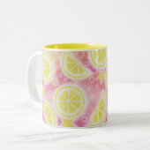 2 Couleurs Tasse à deux tons de citron rose (Devant gauche)