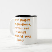 2 Couleurs Tasse à deux tons de dragon de pirate (Devant gauche)