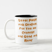 2 Couleurs Tasse à deux tons de dragon de pirate (Gauche)