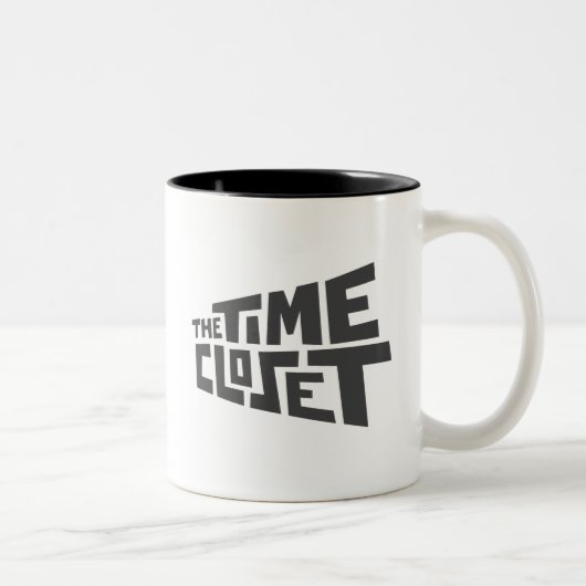 2 Couleurs Tasse à deux tons de logo de cabinet de temps (Droit)