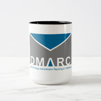 2 Couleurs Tasse à deux tons de logo de DMARC, 15 onces
