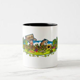 2 Couleurs Tasse à deux tons de logo de Farmaholic