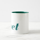 2 Couleurs Tasse à deux tons de poète (Centre)