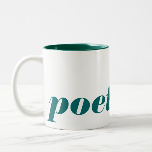 2 Couleurs Tasse à deux tons de poète (Gauche)