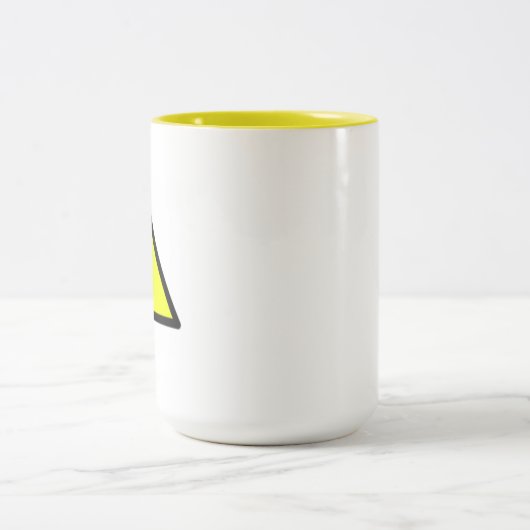 2 Couleurs Tasse à deux tons de triangle jaune (Centre)