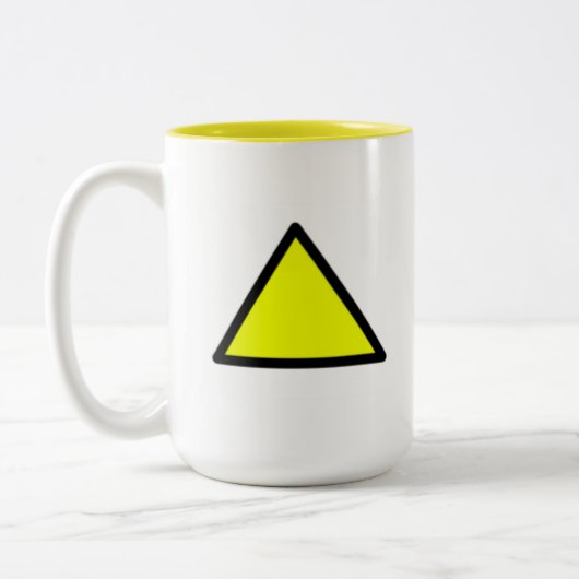 2 Couleurs Tasse à deux tons de triangle jaune (Gauche)