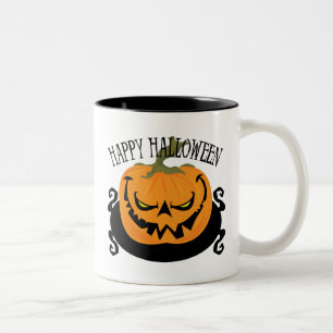 2 Couleurs Tasse à deux tons éffrayante de Jack-o'-lantern