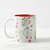 2 Couleurs Tasse à deux tons florale (Gauche)