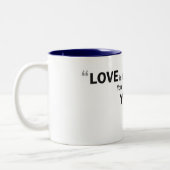 2 Couleurs Tasse à deux tons - le 'amour est comme le levain… (Gauche)