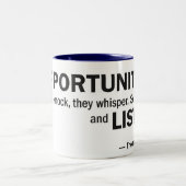 2 Couleurs Tasse à deux tons - les 'occasions ne frappent (Centre)