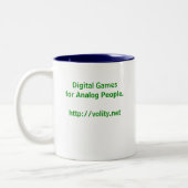 2 Couleurs Tasse à deux tons verte et bleue (Gauche)