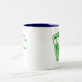 2 Couleurs Tasse à deux tons verte et bleue (Centre)