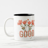 2 Couleurs tasse à fleur et bonjour (Gauche)
