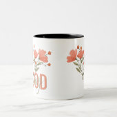 2 Couleurs tasse à fleur et bonjour (Centre)