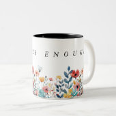 2 Couleurs tasse à fleurs personnalisée (Devant droit)
