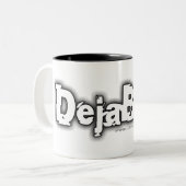 2 Couleurs Tasse à fond gris de logo de DejaBrew (Devant gauche)