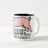 2 Couleurs Tasse à la maison de poêle (Devant droit)