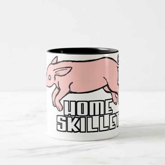2 Couleurs Tasse à la maison de poêle (Centre)