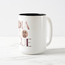 Tasse à lettres dégradées Faces Dialogue