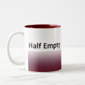 2 Couleurs Tasse à moitié vide (Gauche)