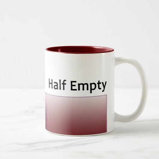 2 Couleurs Tasse à moitié vide (Droit)