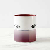 2 Couleurs Tasse à moitié vide (Centre)
