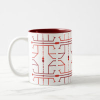 Tasse à motif abstrait de hiéroglyphes