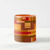 2 Couleurs Tasse à motif abstrait tons de terre (Centre)