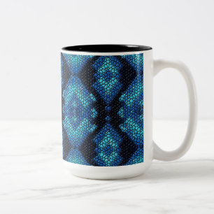 2 Couleurs Tasse à motif de carreaux de mosaïque en diamants 