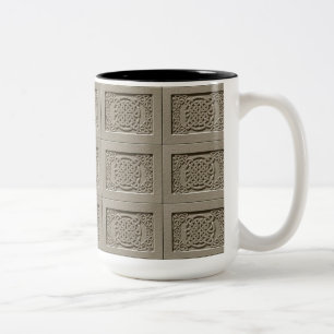 2 Couleurs Tasse à motif en carrelage de nœuds celtiques en p