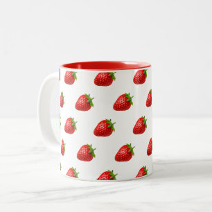 2 Couleurs Tasse à motif fraise