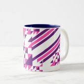2 Couleurs tasse à motif unique design (Devant droit)